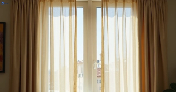 Dusty and dull curtains in sheldon before steam cleaning
